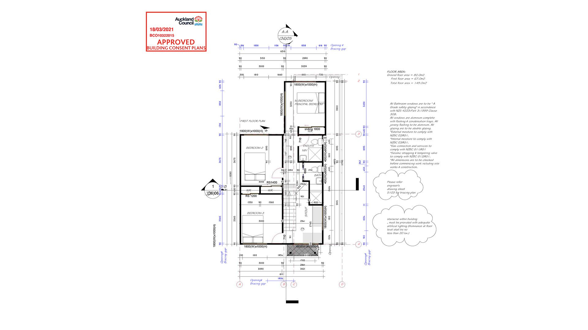 lot 3 1st floor plan 70 Connell